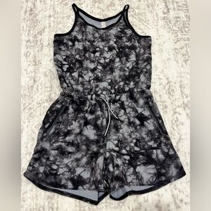 Athleta Girl Black Tie-Dye Romper – Girls Large (12) – VGUC
